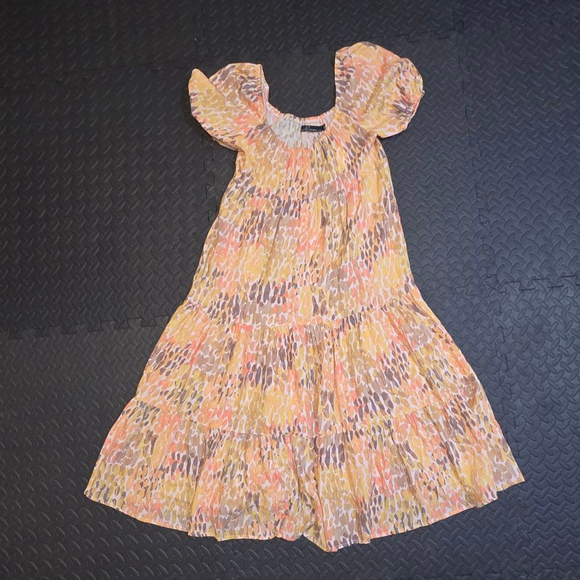 VERSONA Dresses & Skirts - Women's VERSONA Yellow Orange Tiered Dress XS